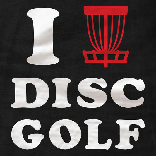 Disc Golf T-Shirt - I Love Disc Golf - Ladies Tee - Absurd Ink