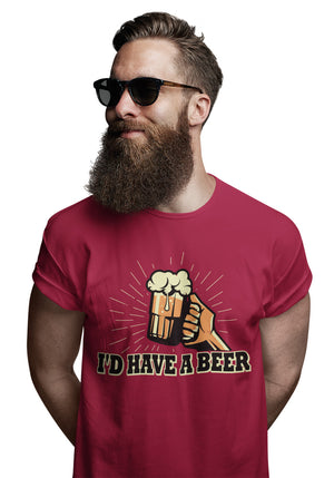 I'd Have A Beer - T-Shirt - Absurd Ink
