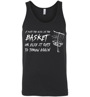 Disc Golf Shirt - In The Basket - Tank Top - Absurd Ink