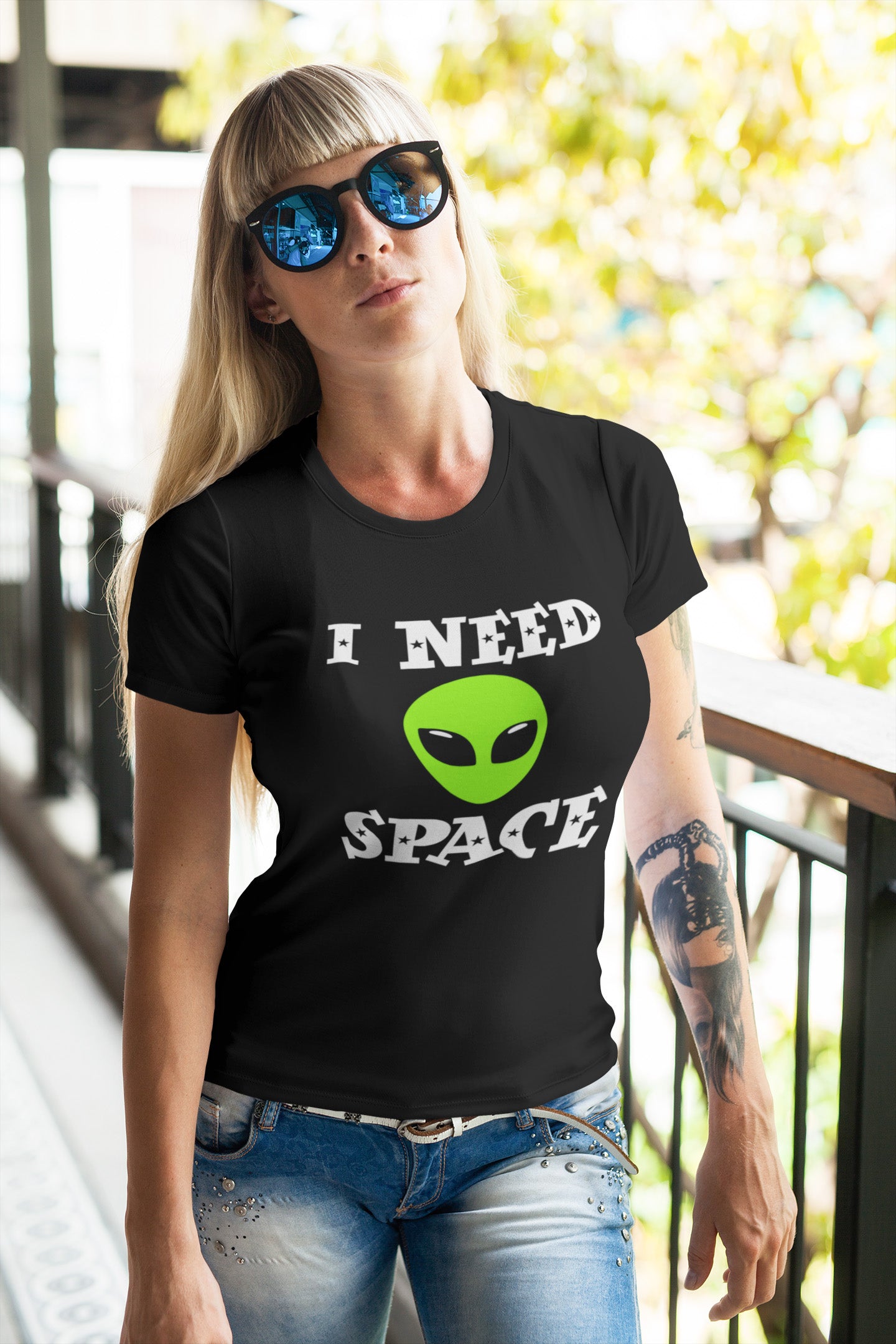 I Need Space Alien - Ladies Tee