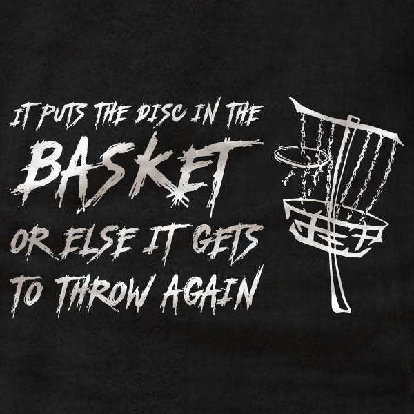 Disc Golf T-Shirt - In The Basket - Absurd Ink