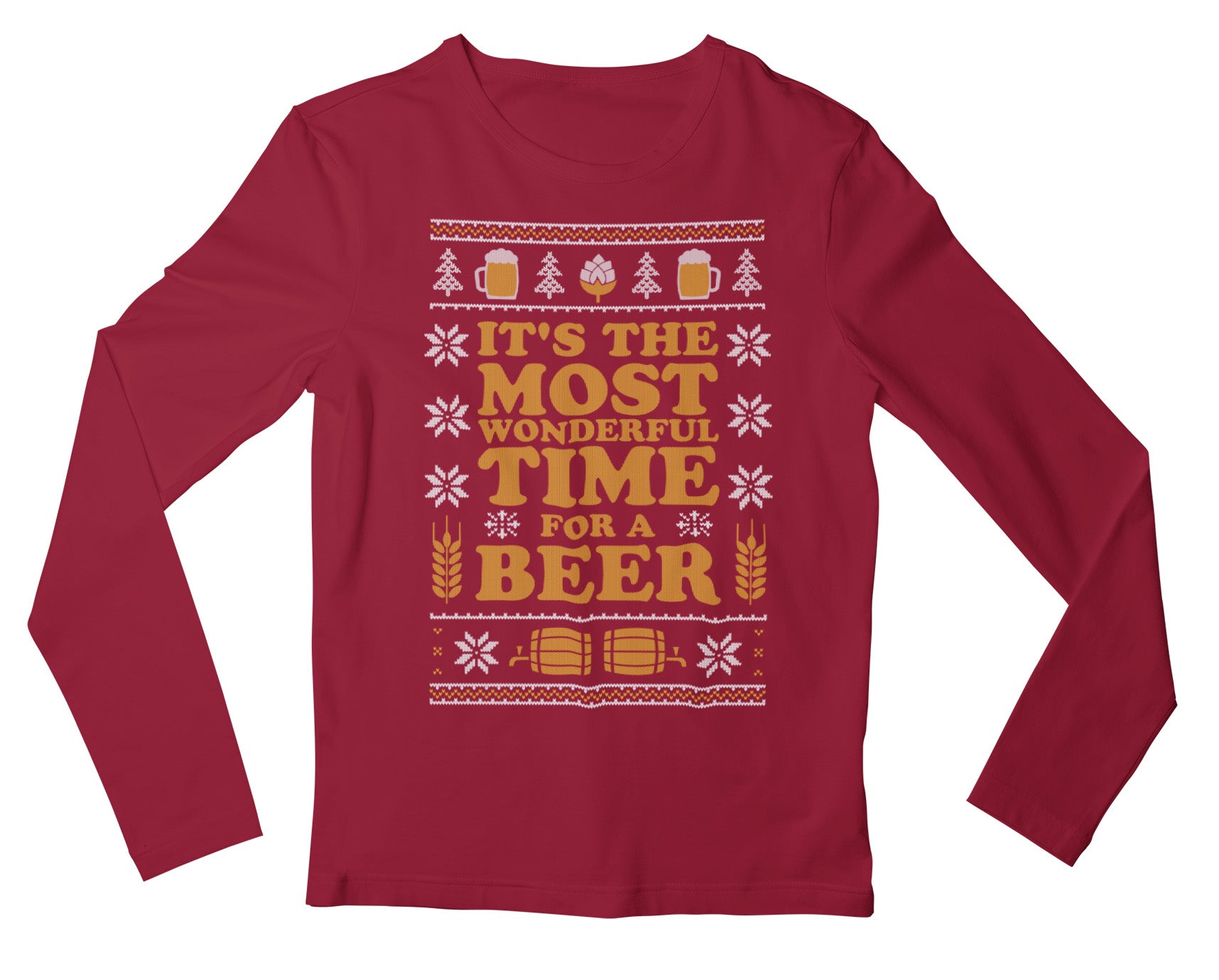 Beer Christmas - Long Sleeve Tee - Absurd Ink