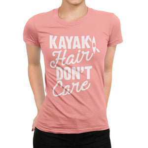 Kayak Hair Don't Care - Ladies Tee - Absurd Ink
