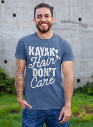 Kayak Hair Don't Care - T-Shirt - Absurd Ink