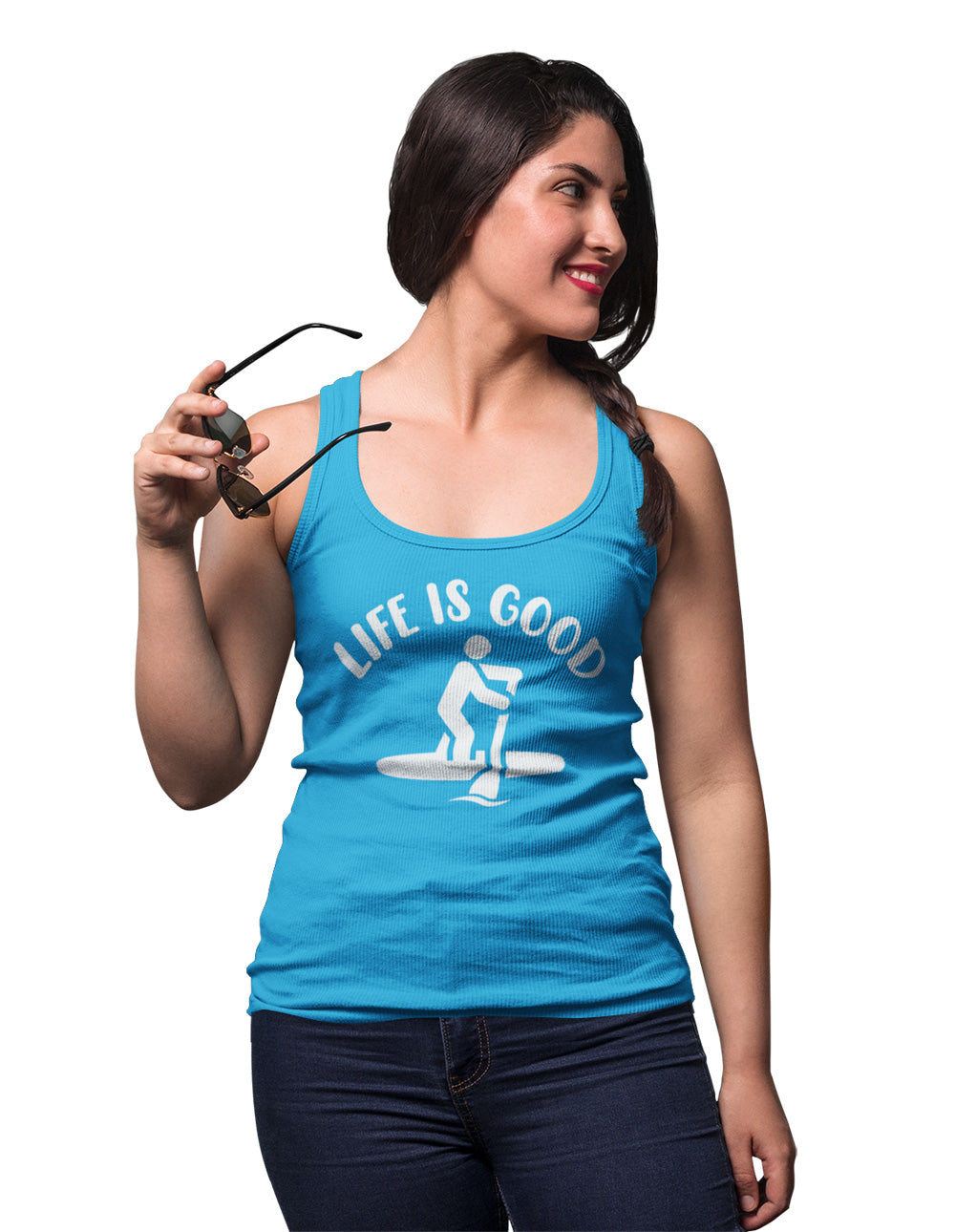 Life Is Good Paddleboard - Ladies Tank - Absurd Ink