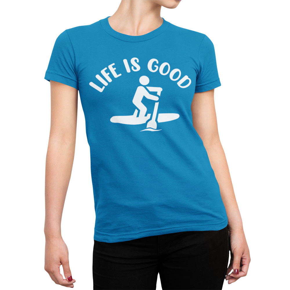 Life Is Good Paddleboard - Ladies Tee - Absurd Ink