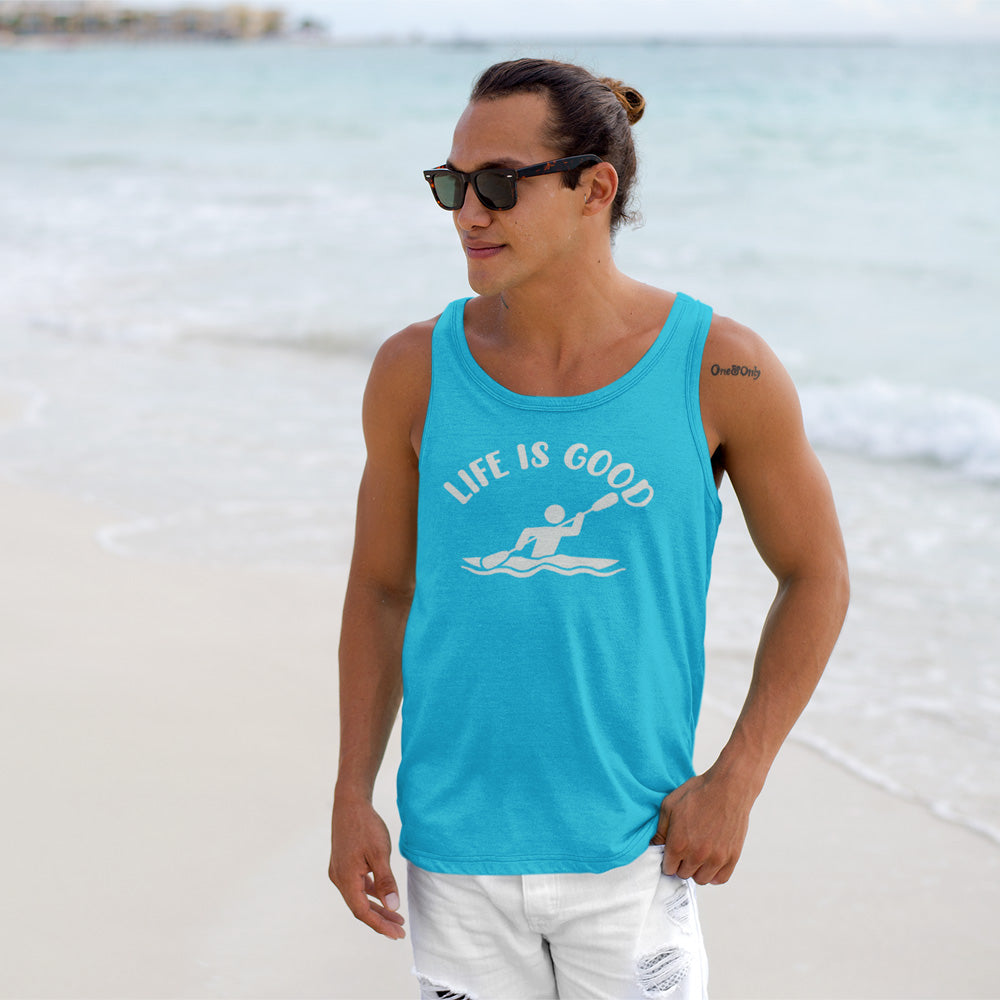 Life is Good - Kayak Unisex Tank - Absurd Ink