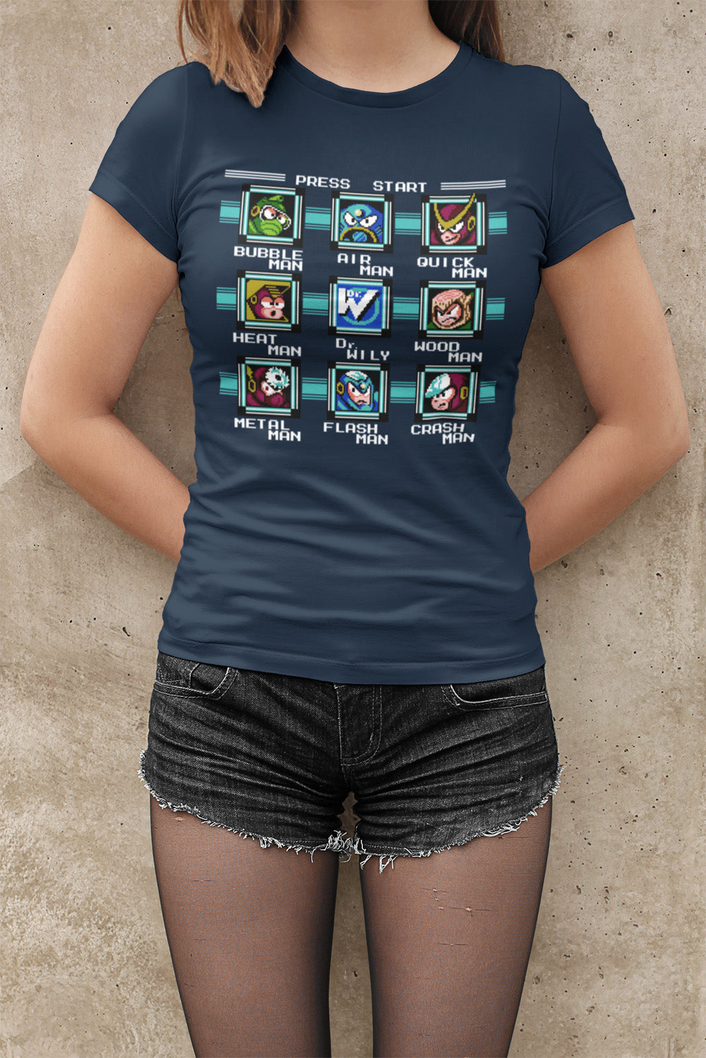 Mega Man 2 Bosses - Ladies Tee