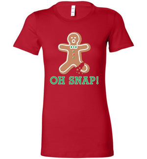 Gingerbread Man - Oh Snap - Ladies Tee - Absurd Ink