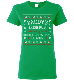 Paddy's Irish Pub Merry Christmas Ladies Tee