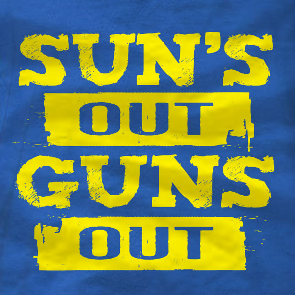 SUN'S OUT GUNS OUT - Canvas Unisex Tank - Absurd Ink