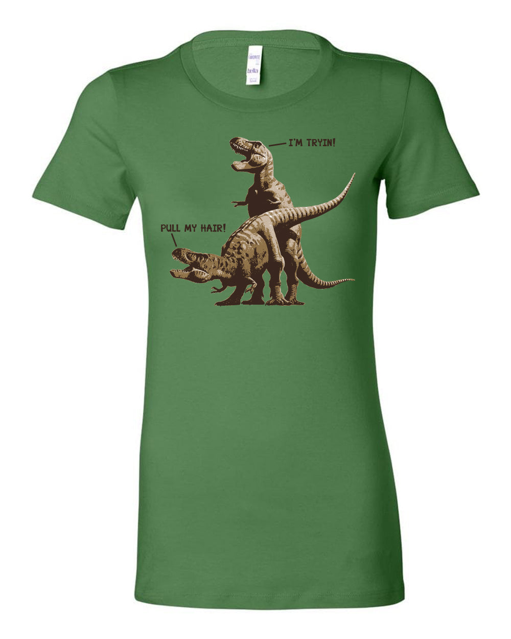TRex Pull My Hair Ladies Tee Absurd Ink