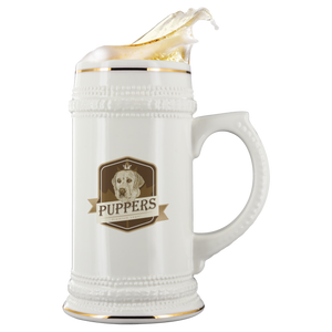 Puppers Premium Lager - Beer Stein
